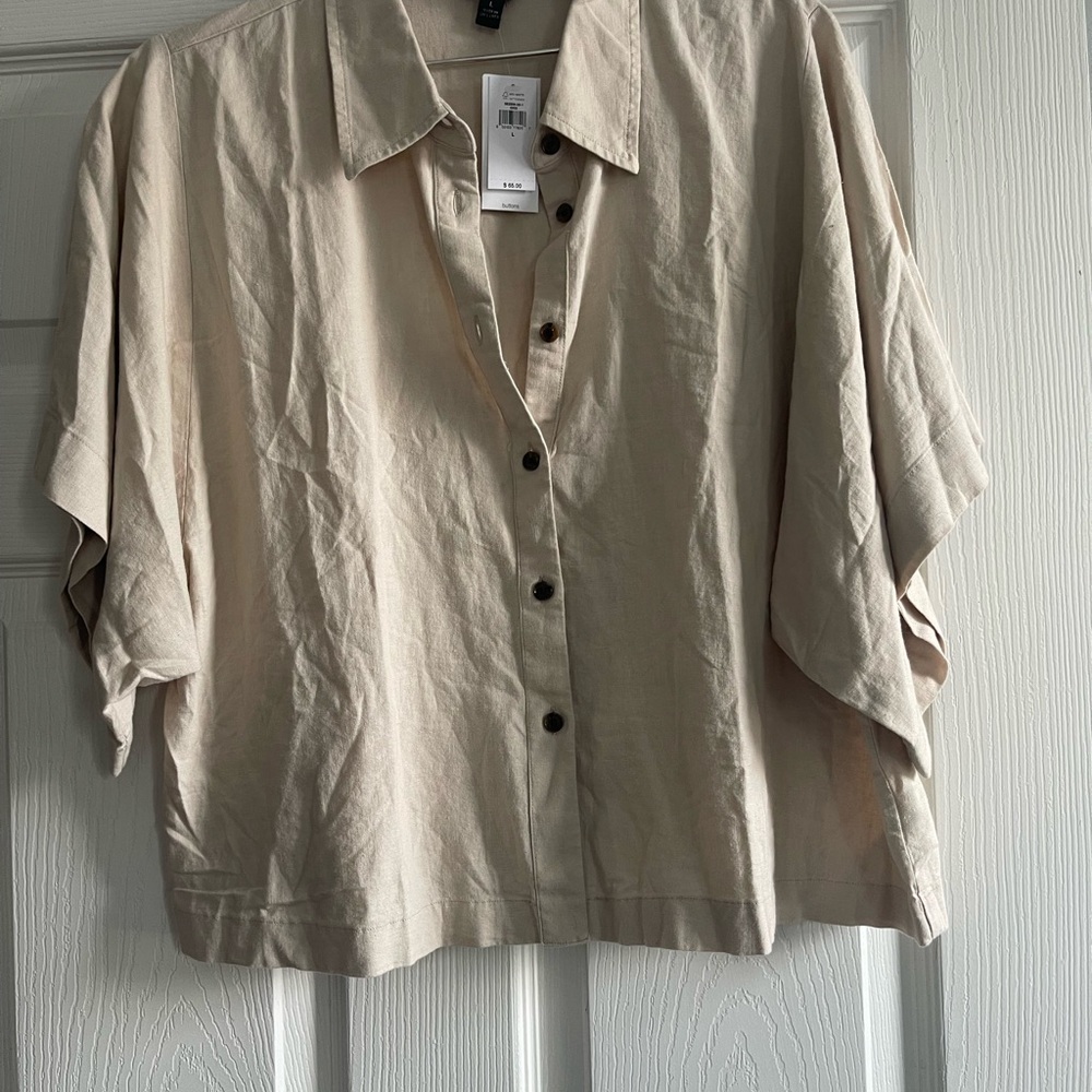 Beige Linen Shirt